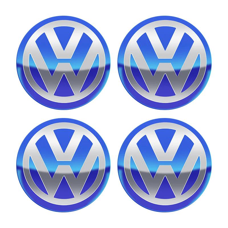2026 Hot For Volkswagen VW 60mm 4pcs Car Wheel Center Hub Sticker for VOLKSWAGEN Golf 5 6 7 Polo Passat Tiguan Bettle Bora Toura