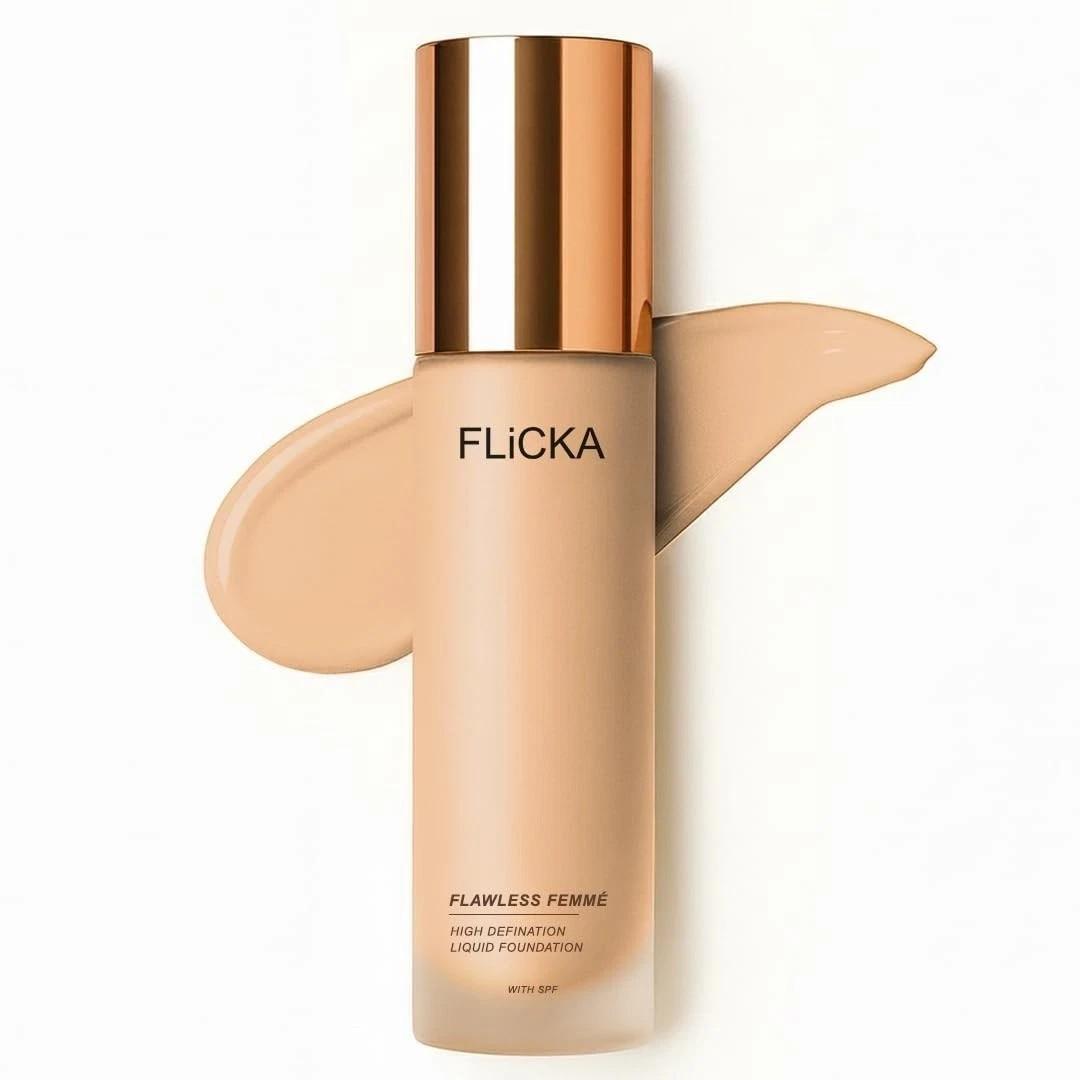 FLiCKA Bezdefektu Femme Šķidrais Tonālais