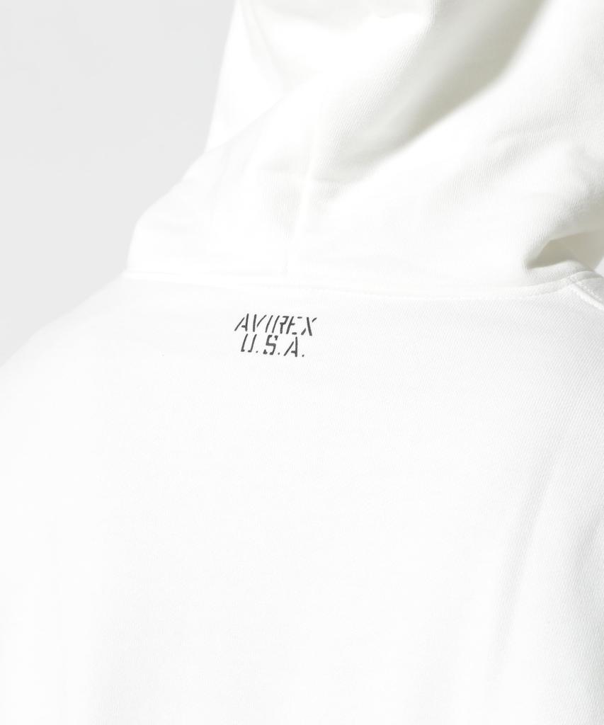 AVIREX DAILY ZIP UP SWEAT PARKA 783-3931005 Men's 2XL Off White