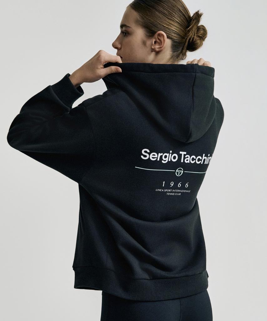 Sergio Tacchini U Daily Fleece-Lined Zip-Up Hoodie (Black)