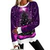 Women's Casual Lace Print Crewneck Sweatshirt Long Sleeve Pullover Top for Everyday Wear