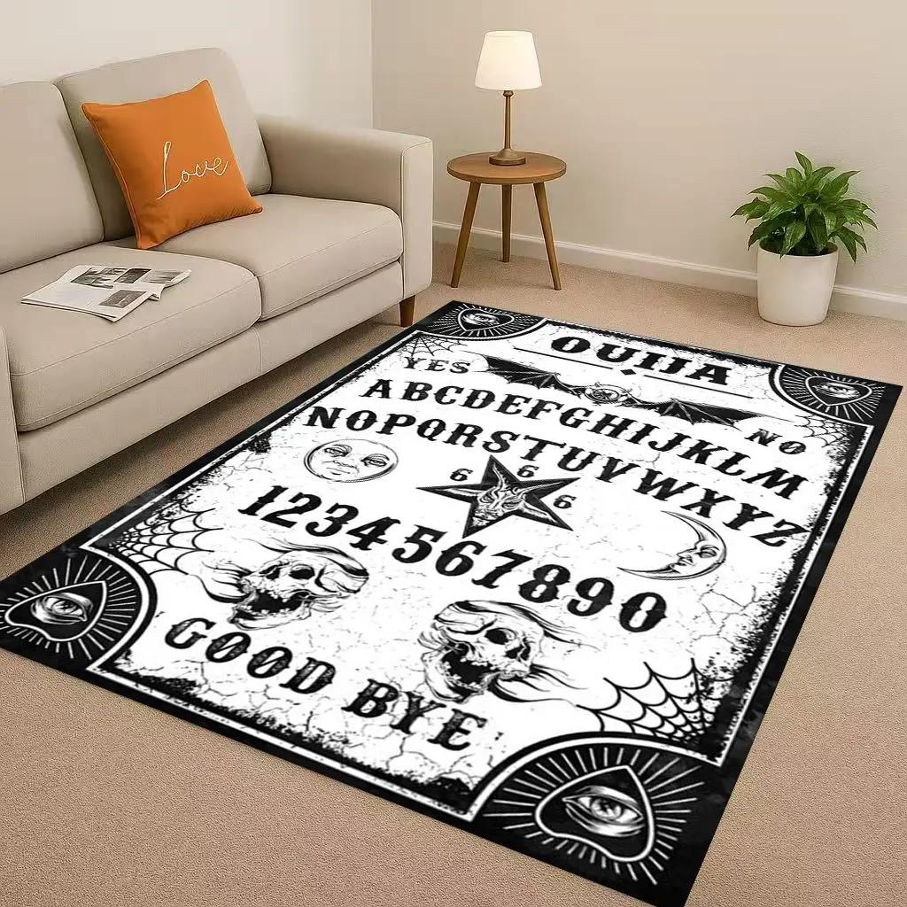 Tappeto Antiscivolo HD Retro Witch Spirit Ouija Board Art Tappeto per Soggiorno Camera da Letto Stanza dei Giochi dei Bambini Divano, Zerbino Decorazione per la Casa