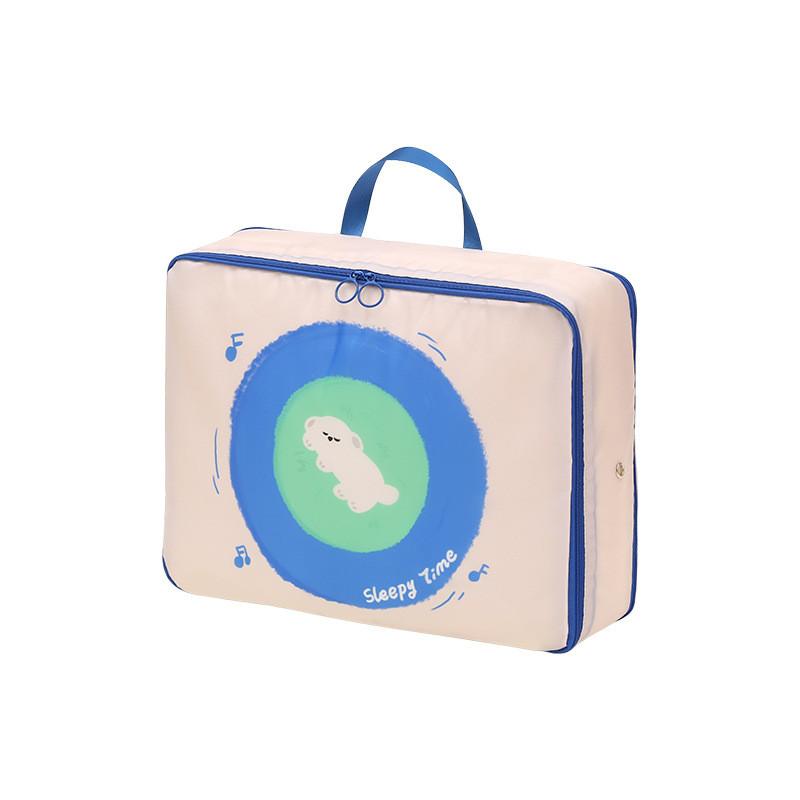 Cotton Quilt Storage Bag With Sealing Closure For Bedroom Organization And Travel Use