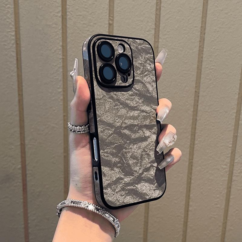 Luxury Leather Snow Mountain Pattern Phone Case For iPhone 11 12 13 14 15 16 Pro Max Plus Shockproof Bumper Cases Cover