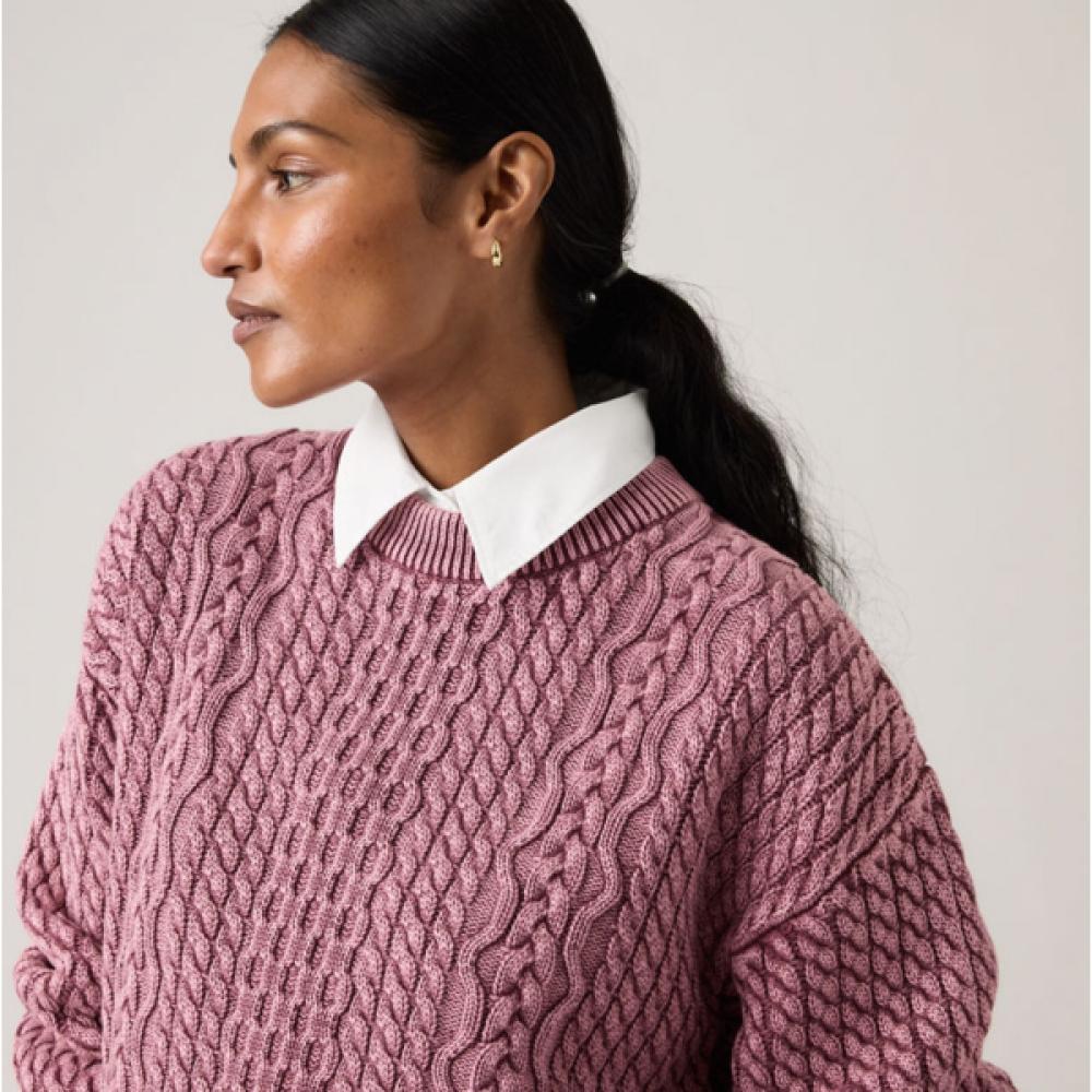 Levi S Women S Sweater 0063a 0000 Layla Cable Crewneck
