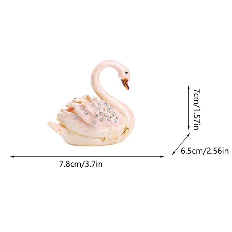 Elegante Scatola Portaoggetti Minimalista a Tema Cigno Contenitore Organizzatore per Gioielli Delicati Adatta a Tutti i Tavolini da Toeletta