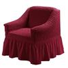 Einsitzer-Sofa Seater Seersucker Überwurf mit Rock Universeller Stretch-Sofa-Couch-Überwurf Leicht passender Möbelschutz