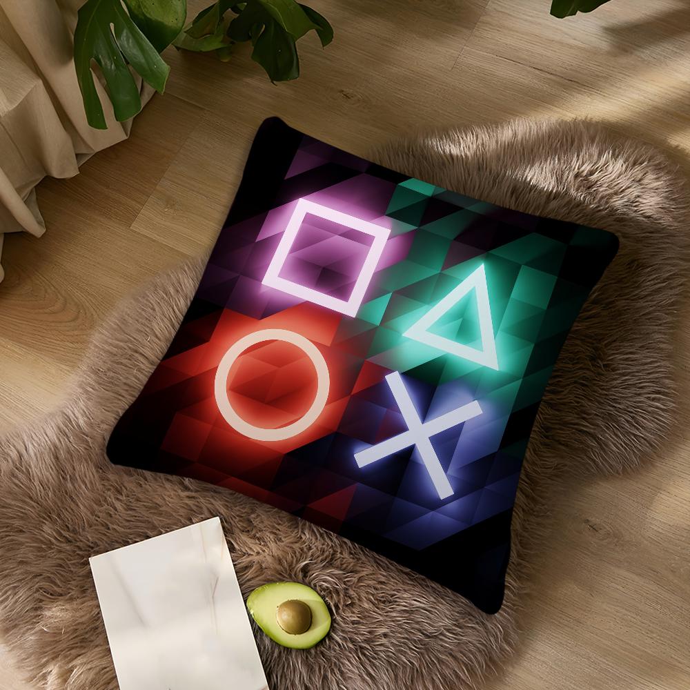 Cool P-PlayStation Fashion Gamer Cushion For Bedroom Car Coffee Shop Room Soft and Living Room Sofa Decorative Pillow Cover Case