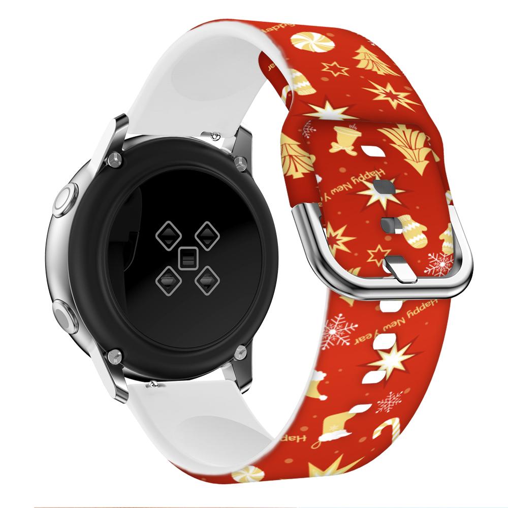 

Christmas Band For Samsung Galaxy Watch 6-4 classic/5 pro/Active 2 20mm/22mm Bracelet huawei GT/Amazfit gtr-GTs-4-3-2-mini strap 20mm watch band