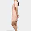 Adidas Neo C Plus Dress Solid Color Letter Print Sports Casual Breathable Round Neck Short Sleeve Dress Women Dresses Pink EI4702