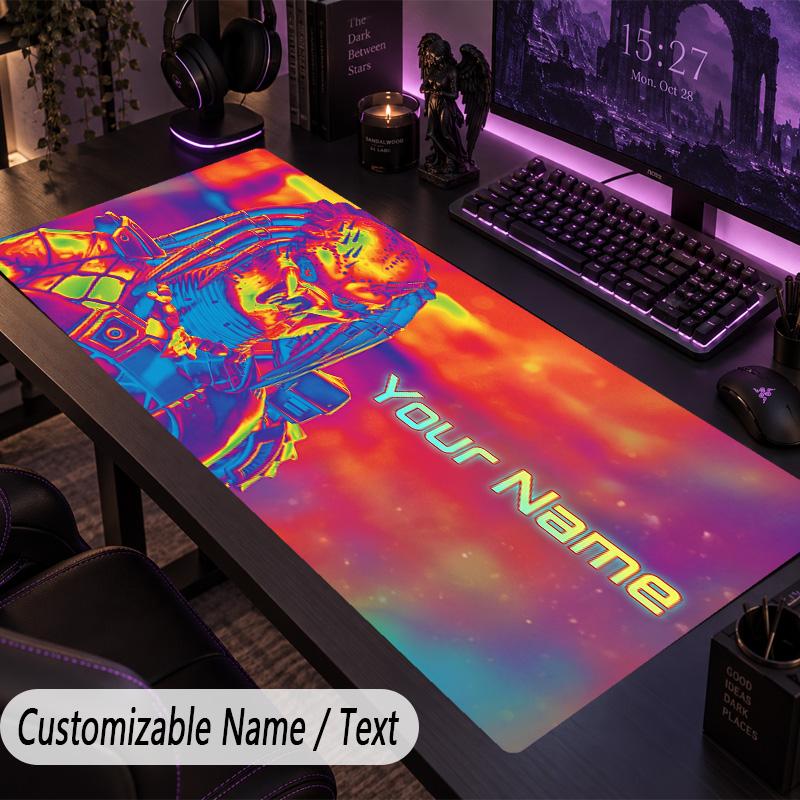 Custom Text Big Mousepad, Extended Desk Pad For Laptop Work GamePredator