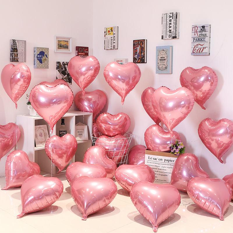 18-inch Heart-Shaped Aluminum Foil Balloon for Weddings & Valentine's Day