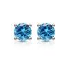 1 Carat Silver-plated S925 Stud Earrings, Four-claw Colored Diamond Earrings, Light Luxury Earrings 2026.