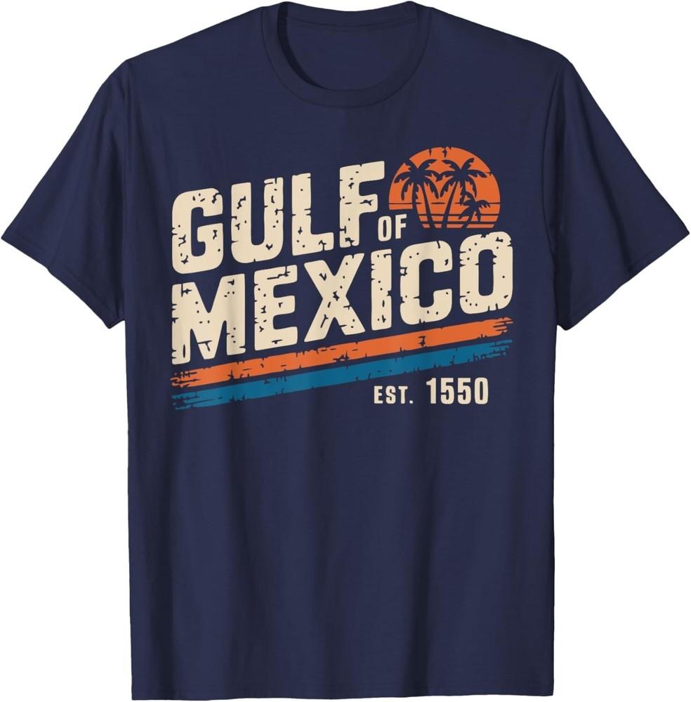 

Gulf of Mexico Est 1550 Retro Vintage Beach Unisex T-Shirt 4XL
