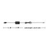 5V To 12V USB C To RJ11 Current Boosting Cable For Safety Systems 155Cm Long