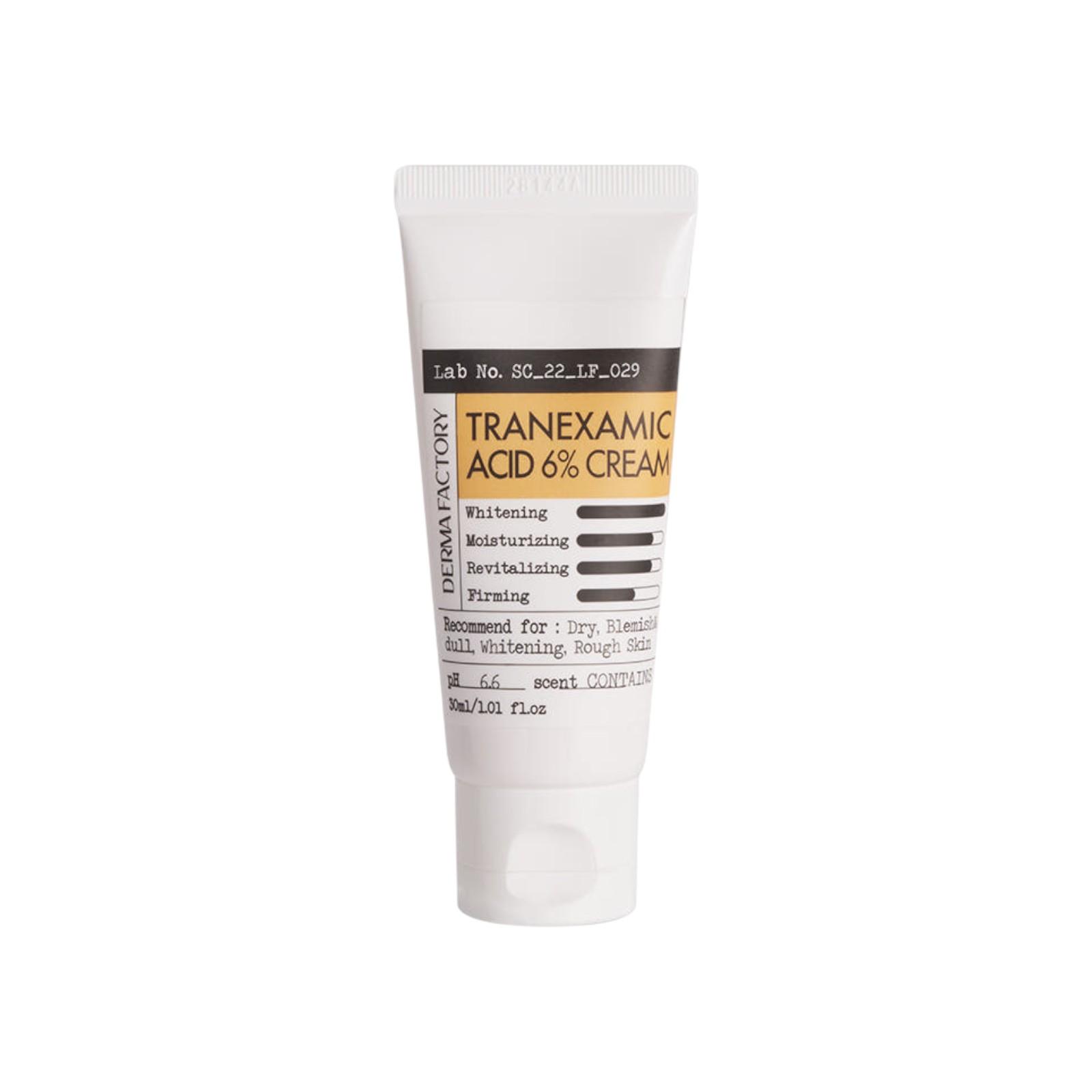 Derma Factory Tranexamic Acid 6% Cream Dark Spot Correcting Brightening Moisturizer 30ml