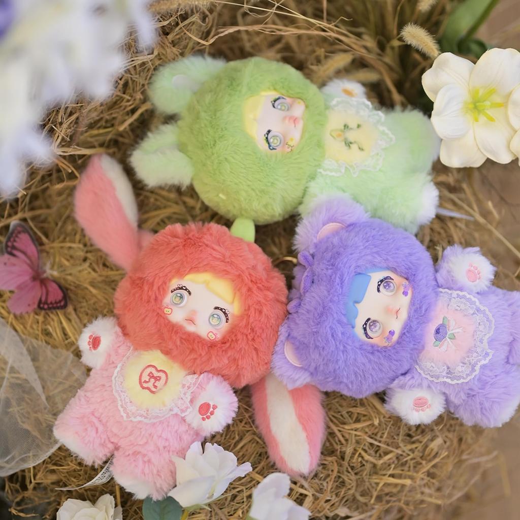 Nommi Fruitful and Tasty Series Officially Licensed Plush Doll Fruit and Animal Precise Premium Fluffy Material Rotating Eyes for Changing Expressions