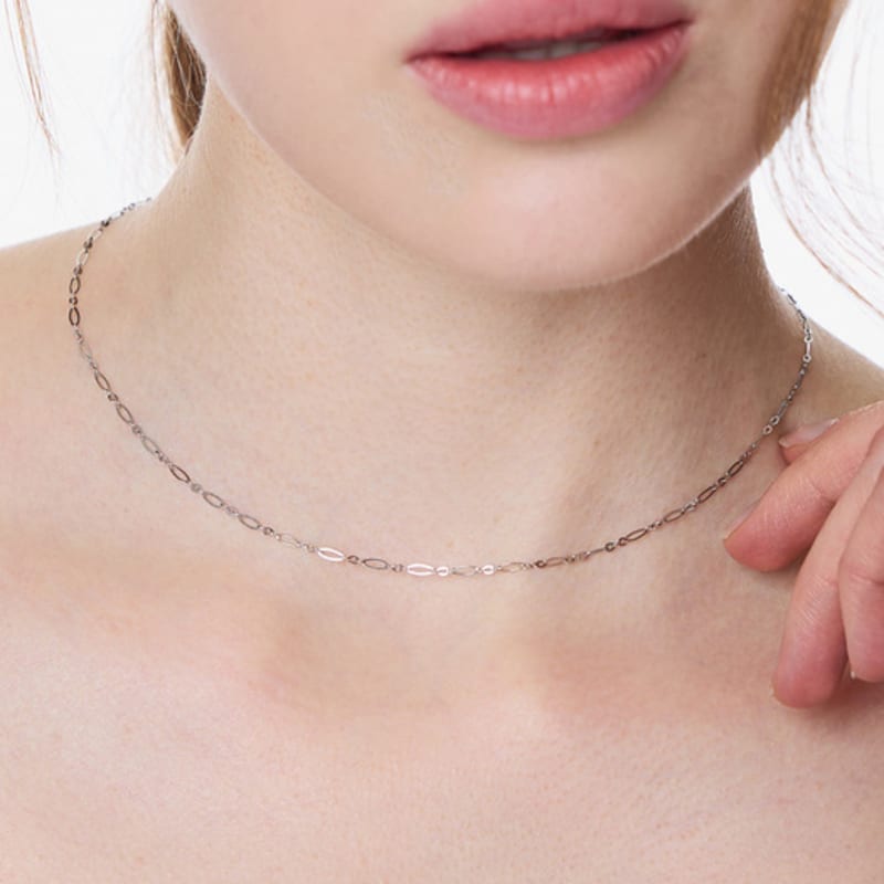 

L’OMBRILLANT Lune Surgical Chain Necklace SILVER_FREE