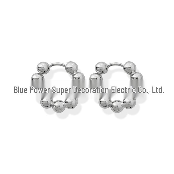 

Корейские латунные серьги-каффы с золотым покрытием и бусинами