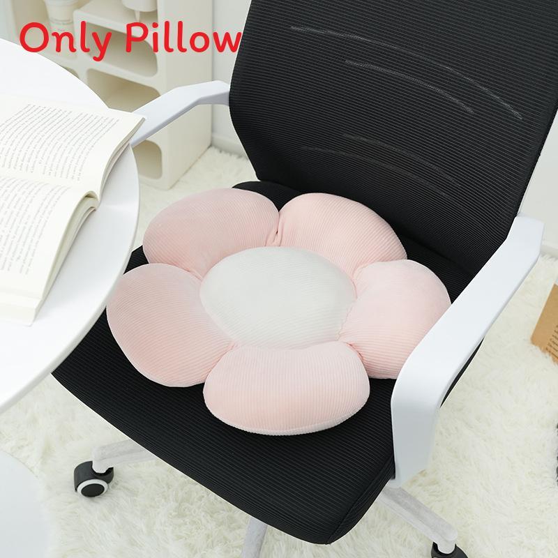Modern Minimalist Flower Pattern Plush Cushion For Living Room Decor And Bedside Comfort