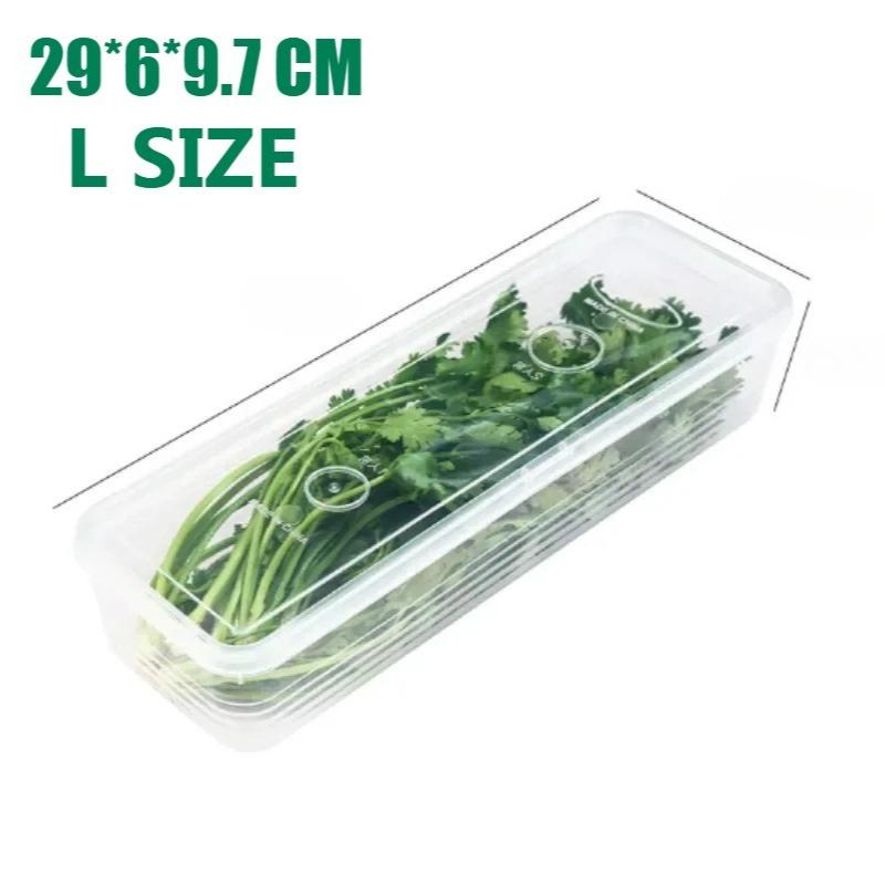 Kühlschrank Aufbewahrungsboxen Frühlingszwiebeln Frischhaltebox Lebensmittelbehälter Kaltlagerung Crisper Versiegelt Kühlschrank Organizer mit Deckel Gläser