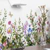 Yousheng 2 Sheets Watercolor Floral Wall Corner Stickers Wildflower Butterflies Green Grass Baseboard Skirting Line Wall Decals for Bedroom Living