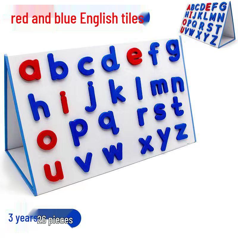 Red & Blue Magnetic English Letter Set for Kids - Vowels, Consonants & Phonics Teaching Aids