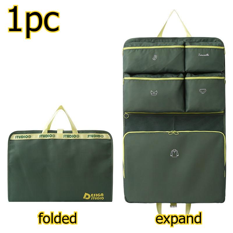 

1pcs Waterproof Multi-Functional Clothes Storage Bag Foldable Travel Organizer for Underwear Socks & Daily Use зелений
