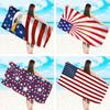 Amerikanische Flagge Serie digital bedrucktes Polyester Superfeine Faser doppelseitiges Fleece Strandurlaub Badetuch, Strandtuch