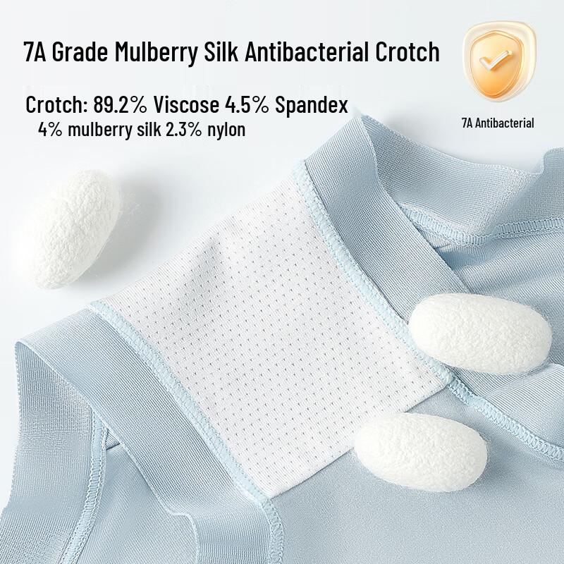 LANGSHA Modal 7A Silk Seamless Mid-Waist Briefs