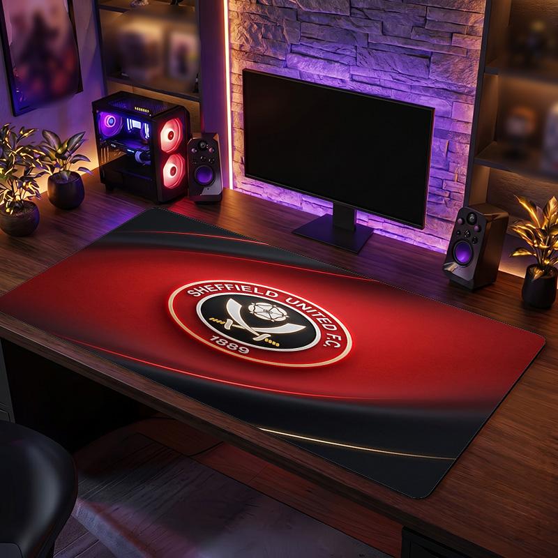 Sheffield United Football Print Large Mouse Pad, Anti-Slip Extended Gaming Desk Mat for Office Home