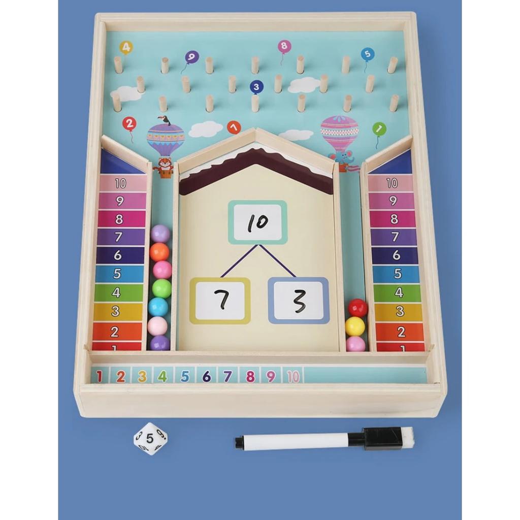 Kids Montessori Math Counting Learning Toys Teaching Tool Number Decompositio Addition Subtraction Kindergarten Educatinal Game