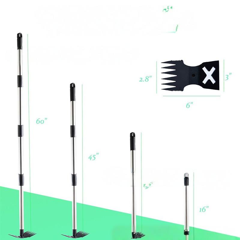 Puller Tool with Long Handle - 60" Manual Er Remover Tool, 2 In 1 Hand  Rake and Garden Hoe for Gardening