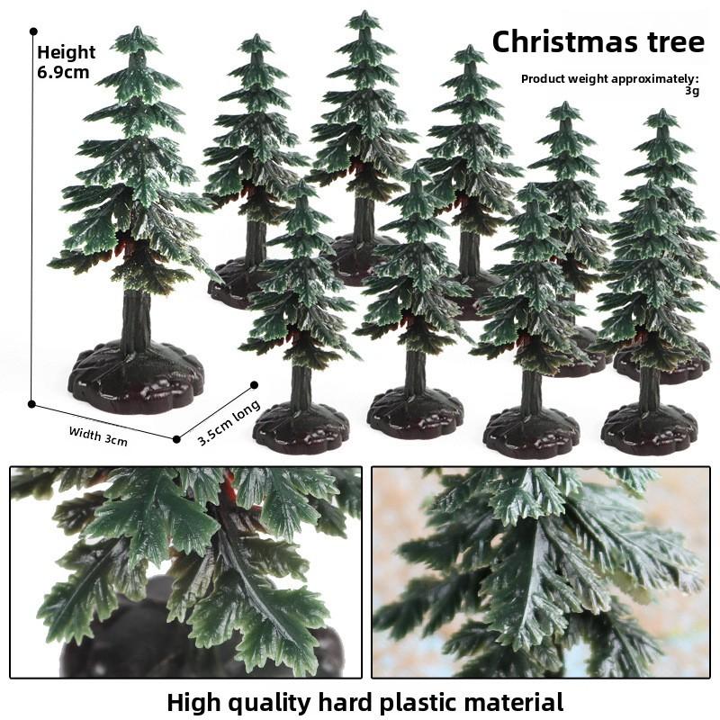 Modell Weihnachtslandschaft mit realistischem Baum zur Heimdekoration und für Sammler