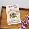 Christmas Hug Pet Groomer Appreciation Cards 2D Acrylic Hairdresser Souvenir Clear Inspirational Card Pocket For Dog Groome V7I9