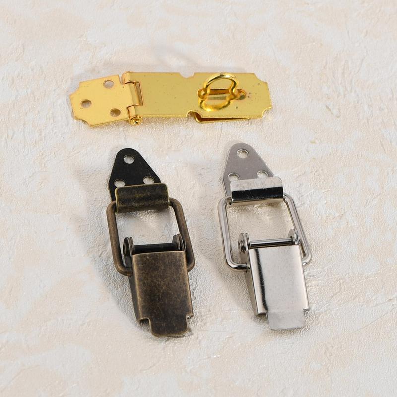 10Pcs Cabinet Box Locks Spring Loaded Latch Catch Toggle Stainless Steel Mini Spring Loaded Buckle Latch For Luggage Wooden Case