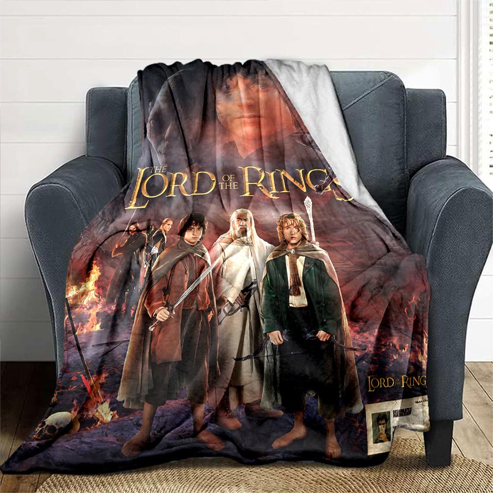 1pc Lord of the Rings Flannel Blanket Soft Warm Throw for Home, Office, Travel, All-Season Cozy Bedding GiftL1311