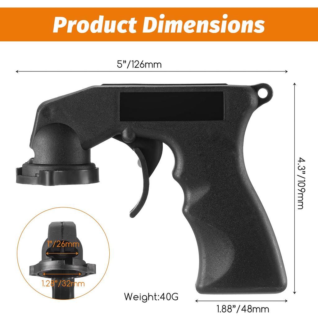 1 Pcs Plastic Portable Spray Paint Handle, Universal Reusable Car Color Changing Film Pasting Self Spraying Hand Spray Gun