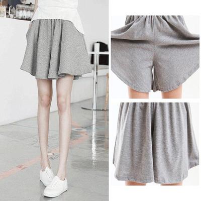 2025 Women's High Waist Wide-Leg Shorts: Loose, Slim, Casual Skirt Pants for Plus Size Students