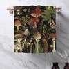 Midnight Mushrooms Forest Botanical Night Garden Soft Face Towel Quick Dry Pool Bath Cotton Towels Absorbent