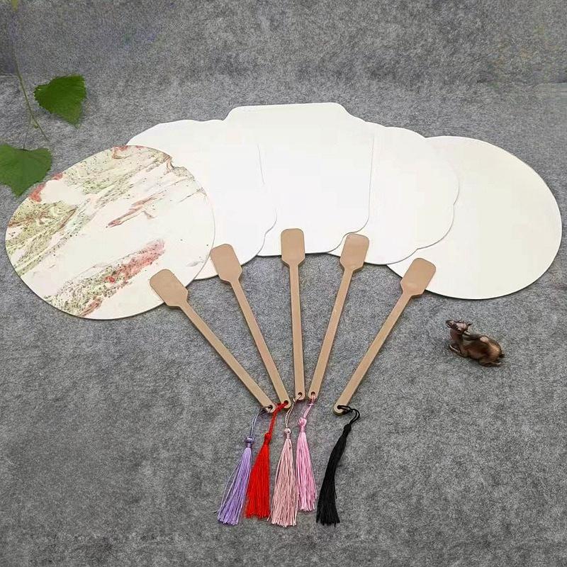 

5 Special Round Fan Blank Rice Paper for Bleaching Paint Is for Handmade DIY Paintings and Handmade Calligraphy Crafts