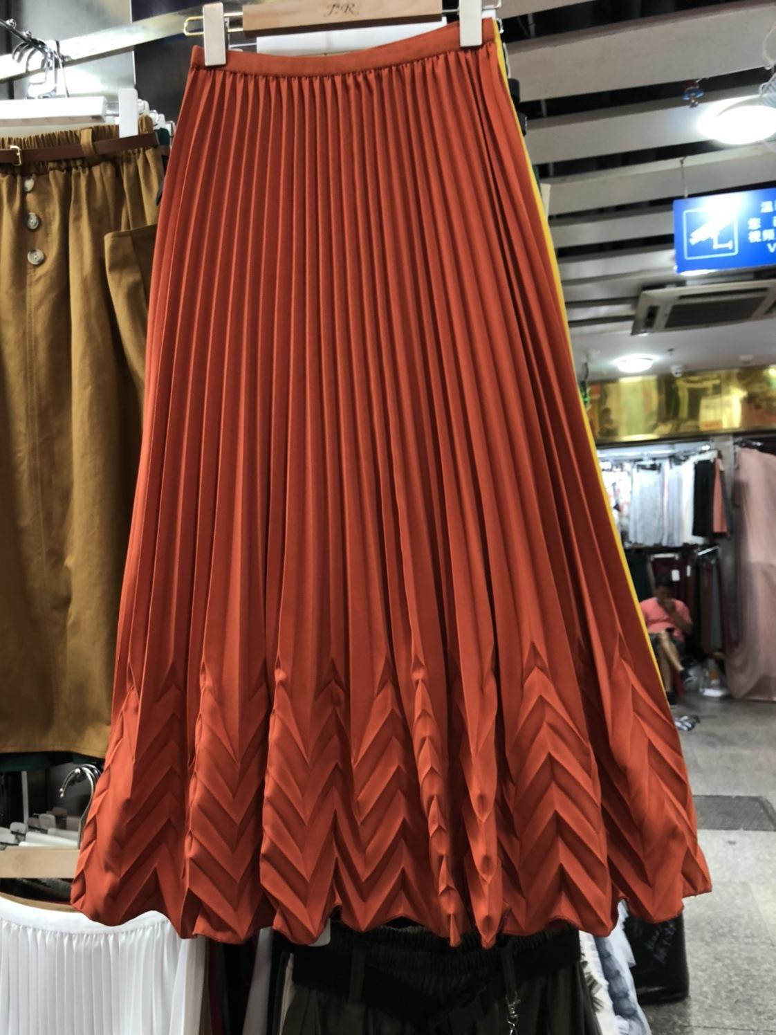 

Юбка-плиссе ромб женская осень 2025 новая с высокой талией и стройнящая средней длины до колена One Size