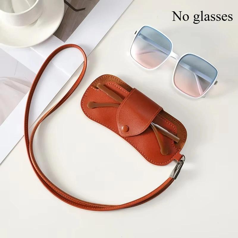 Portable Glasses Bag Soft Leather Sunglasses Pouch Slim Fashion Glasses Case Holder Glasses Organizer Travel Sunglasses Pouch