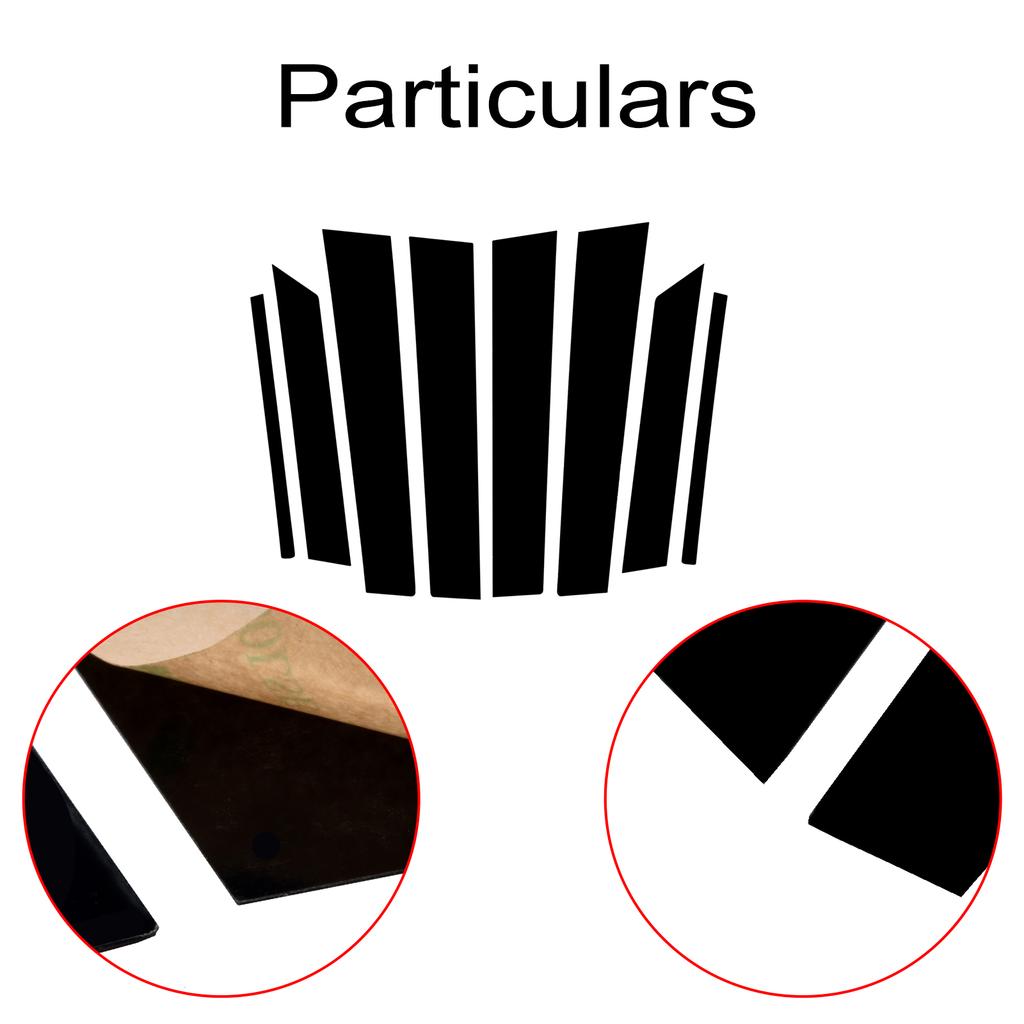 8pcs Car Window B-Pillar Trim Sticker For KIA Stonic 2018-2022 Door Pillars Wrap Film Styling Accessories Dropship New