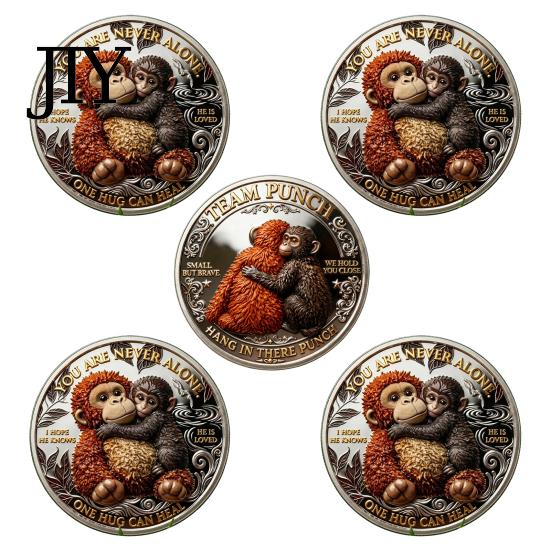 Collectible Monkey Token Emotional Support Coin Inspirational Challenge Pocket Comfort Gift Double?Sided for Friends Family Motivation Keepsake