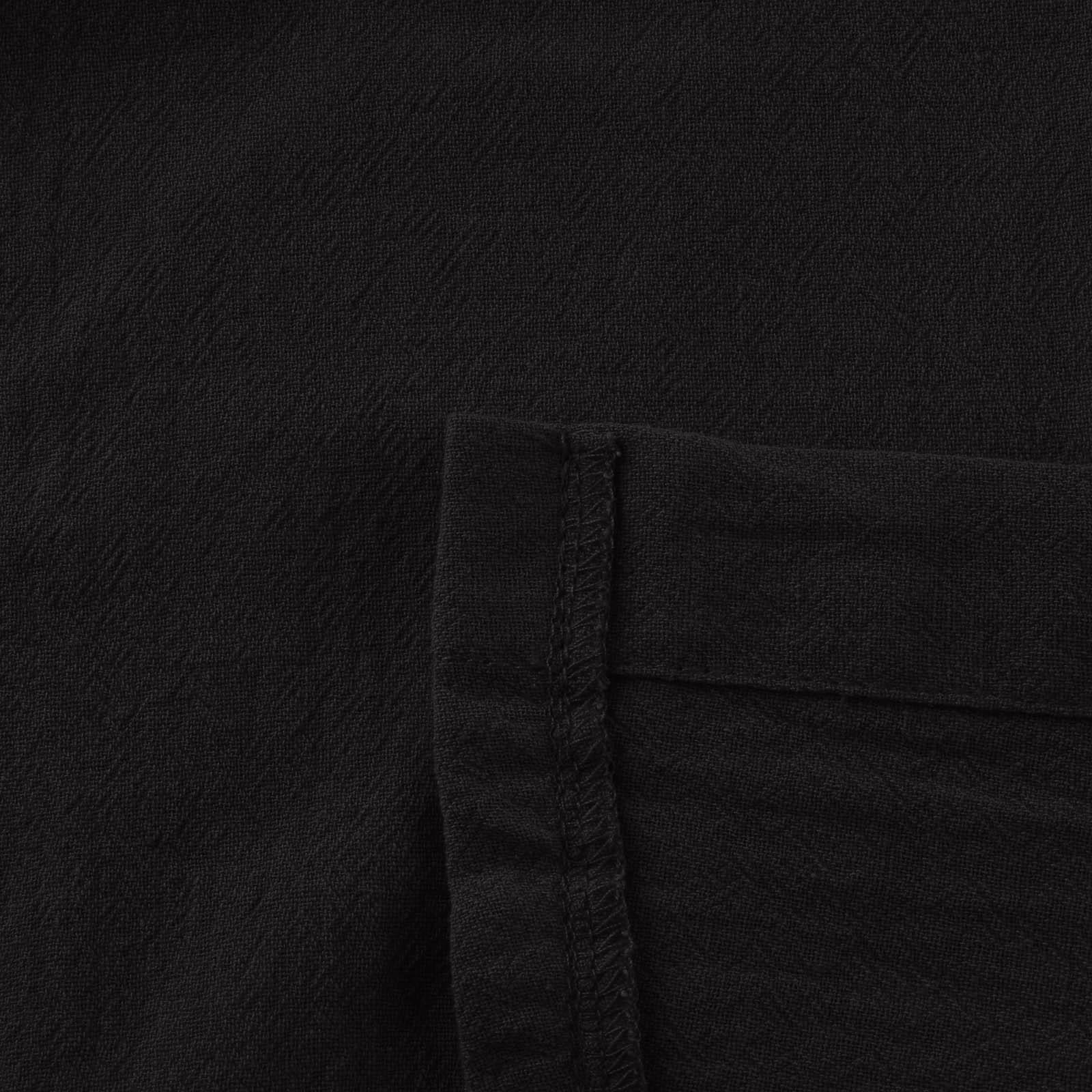 Модные женские повседневные однотонные рубашки с длинным рукавом из хлопка и льна — фото 6