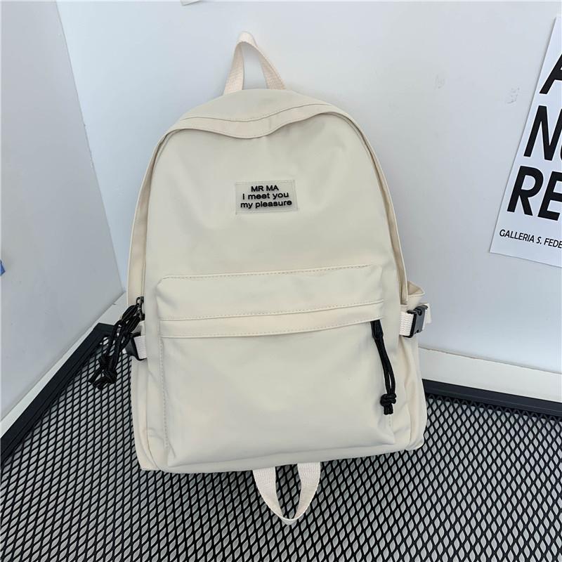 Стильный нейлоновый рюкзак для студенток, модный, повседневный, водонепроницаемый, с подвеской в виде утки White