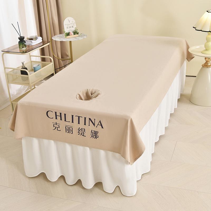 Customizable Massage Bed Sheet with Face Hole - Anti-Dirty and Enlarged for Salon Use