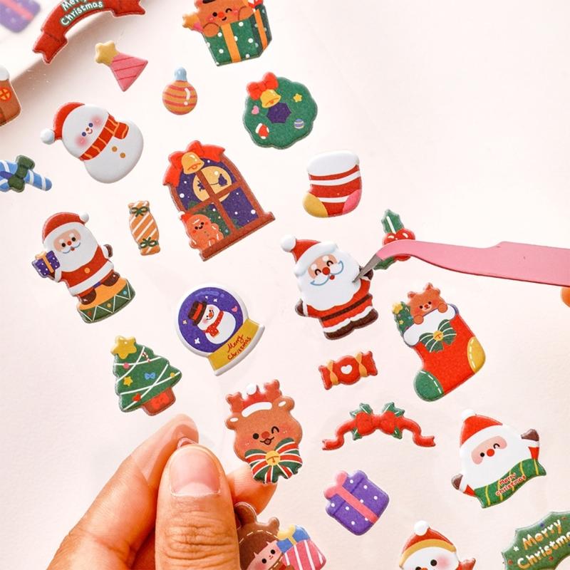 Cute Small Sticker for Kids & Adults, Reusable Tiny Sticker for Scrapbooking 3D Puffier Sticker Sheet Decorative Sticker