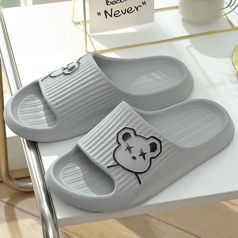 

Босоніжки жіночі Літні домашні закриті купання Нековзка м яка нижня частина кроку Shit Sense Чоловічі сандалі 42-43 сірий колір